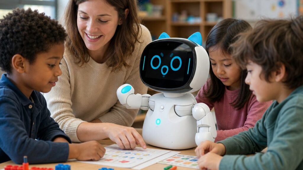 Robot teacher: a classroom robot assisting a teacher with young students